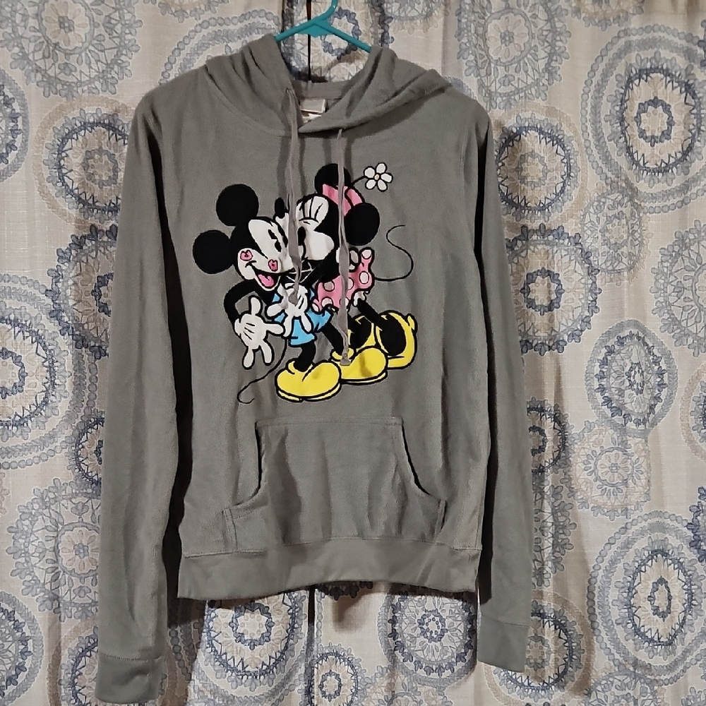 Disney Charcoal Fleece Hoodie with Iconic Characters